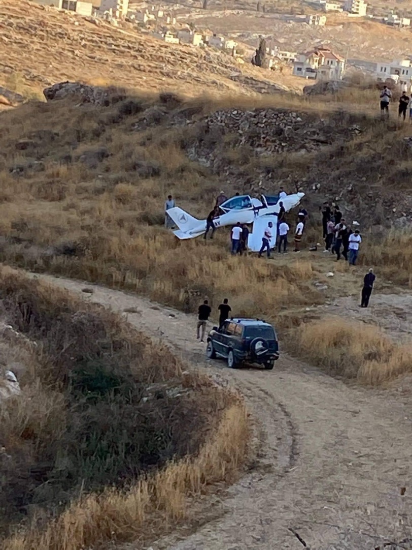 سقوط طائرة إسرائيلية في قرية دار صلاح شرق بيت لحم