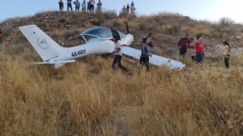 سقوط طائرة إسرائيلية في قرية دار صلاح شرق بيت لحم