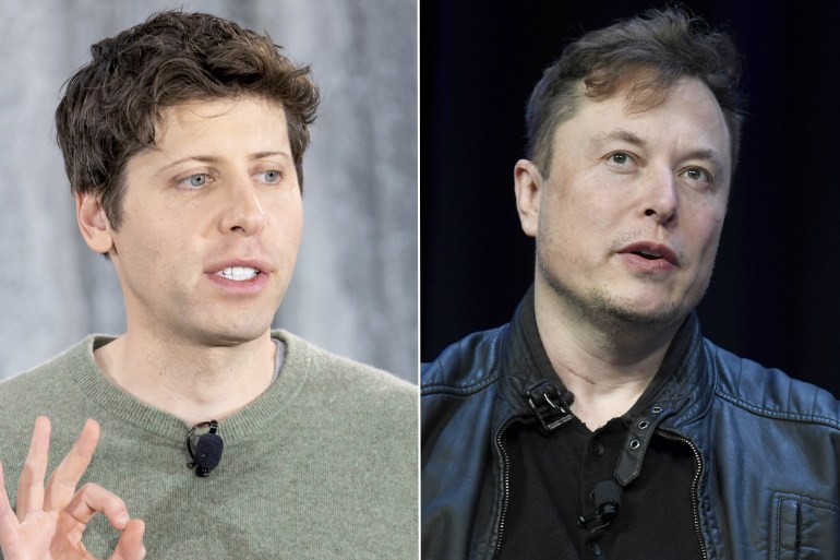 Elon Musk إيلون ماسك وSam Altman مؤسس أوبن إيه آي