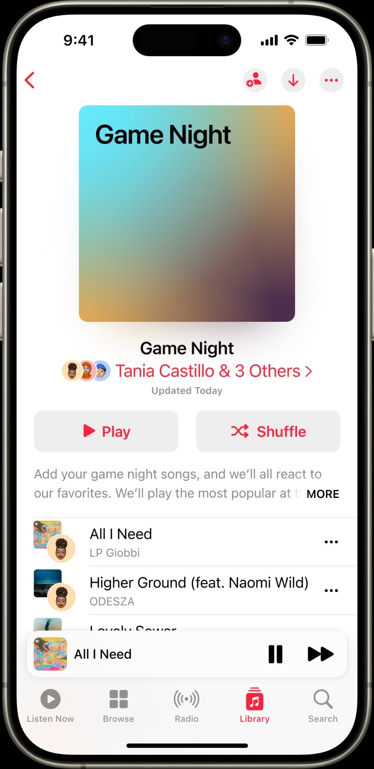 ميزة Collaborative Playlist لإنشاء قوائم تشغيل الموسيقى ضمن تحديث iOS 17.3 الجديد لهواتف آيفون - Apple