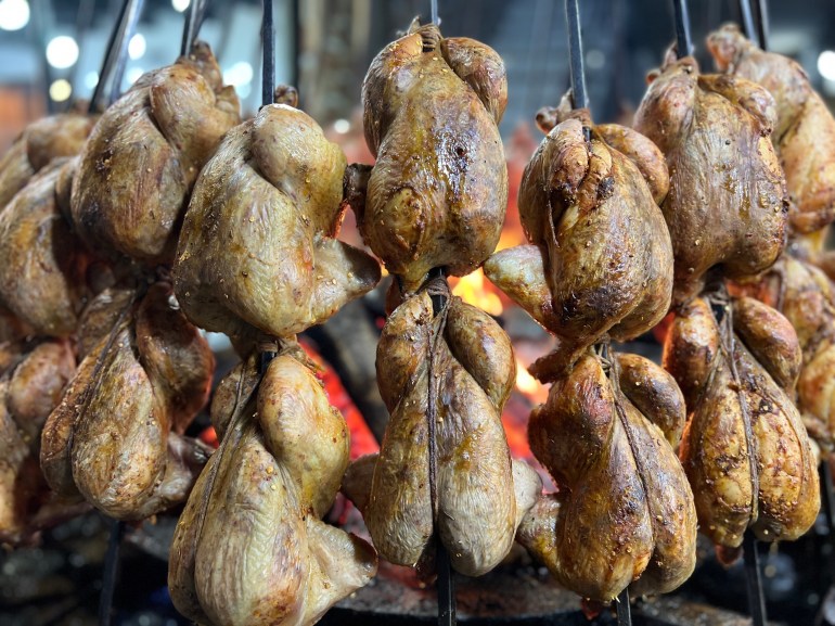 Balochi Sajji a traditional food prepared by baloch in Pakistan using Coal flames and heat