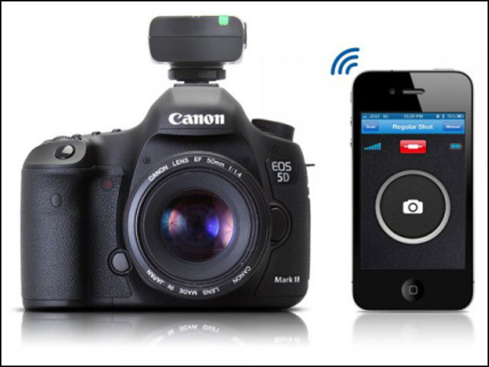 This Bluetooth Smart Trigger Tuns Your iPhone Into A Canon DSLR Remote And Intervalometer --- لات ضع مصدرا للصورة