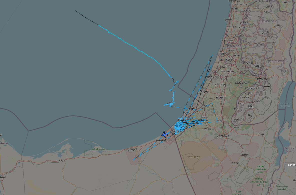 دخلت مصر 100 مرة ووصلت لعمق 172 كيلومتراً! بيانات تكشف نشاط طائرة عسكرية إسرائيلية خلال الحرب على غزة