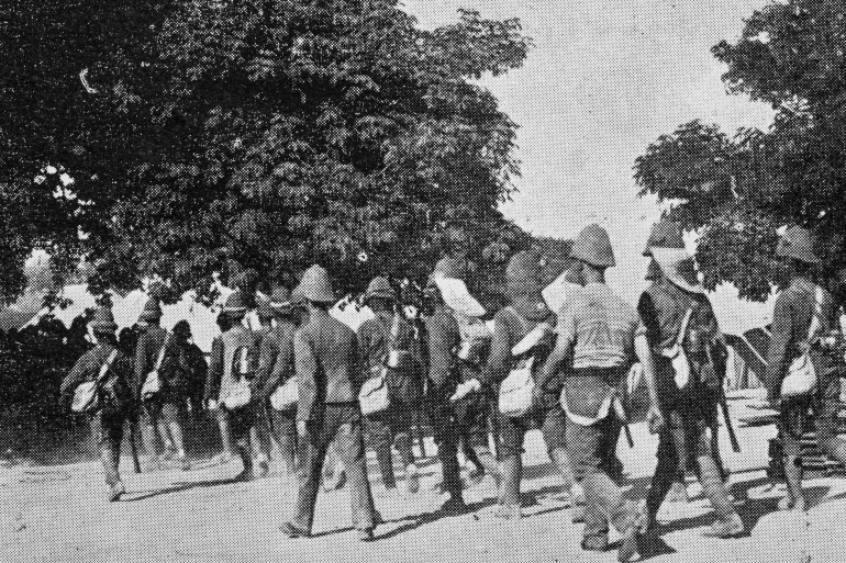 Antique photograph of British Navy and Army: Egypt