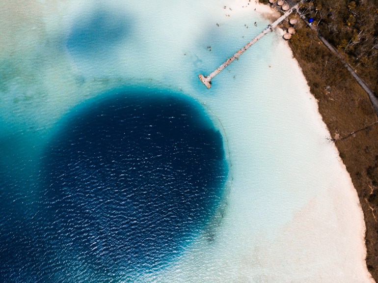 The Kaan Luum lagoon blue hole in Mexico, Yucatán; Shutterstock ID 1721397034; purchase_order: AJA; job: ; client: ; other: