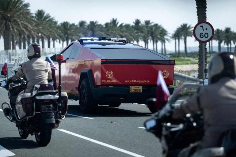 "سايبرترك" تلفت الأنظار في استقبال ترامب بالدوحة 2 img 6824bad82e1ca