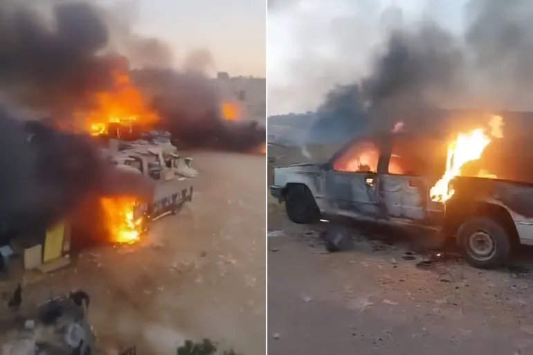 مستوطنون يهود يحرقون ممتلكات فلسطينية برام الله upload image