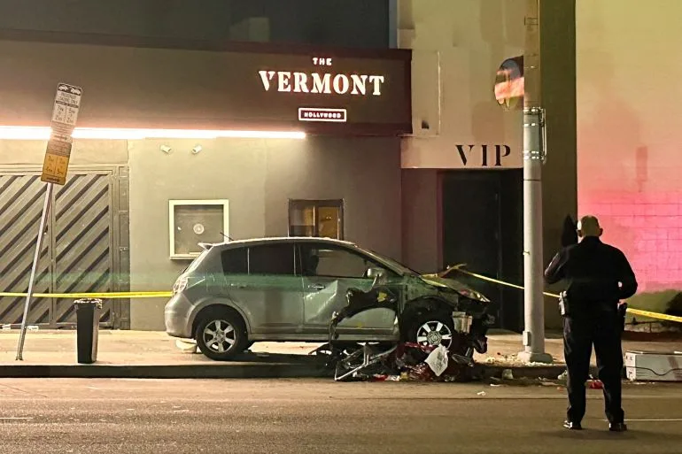31 مصابا بعد اصطدام سيارة بحشد في لوس أنجلوس اصطدام سيارة بحشد