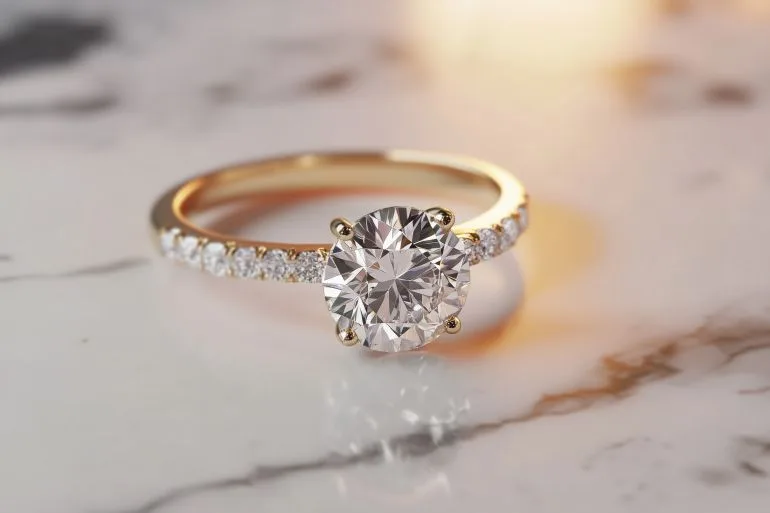 خاتم الخطوبة الماسي