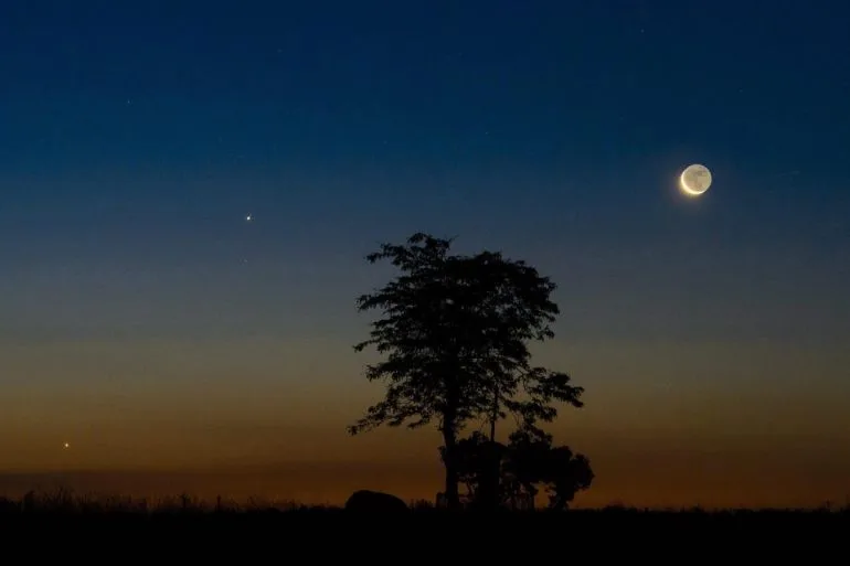 القمر والكواكب