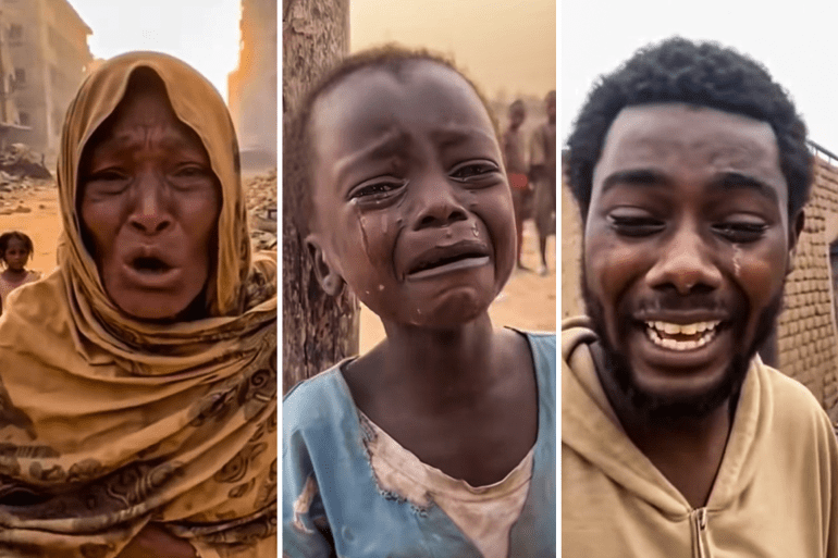 مشاهد حصدت ملايين المشاهدات لاستغاثة سودانيين بالفاشر