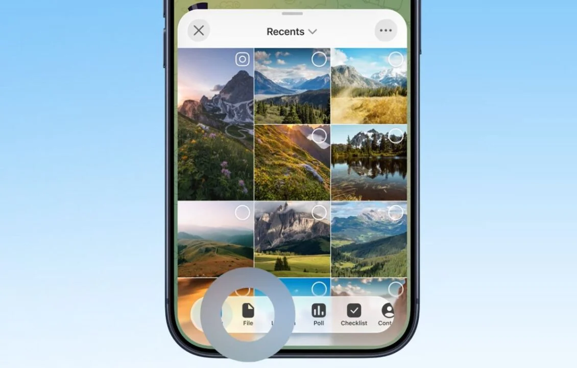 تصميم "Liquid Glass" يصل تيليجرام