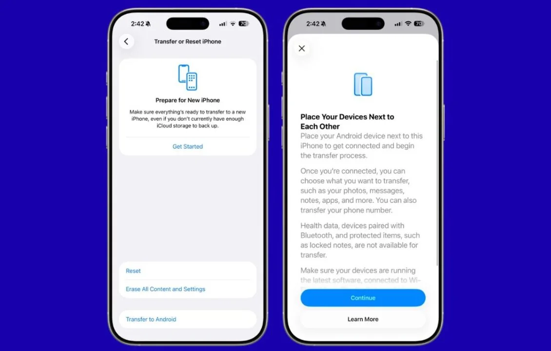 آبل تسهّل الانتقال من آيفون إلى أندرويد مع تحديث iOS 26.3 آبل تسهّل الانتقال من آيفون إلى أندرويد مع تحديث iOS 26.3